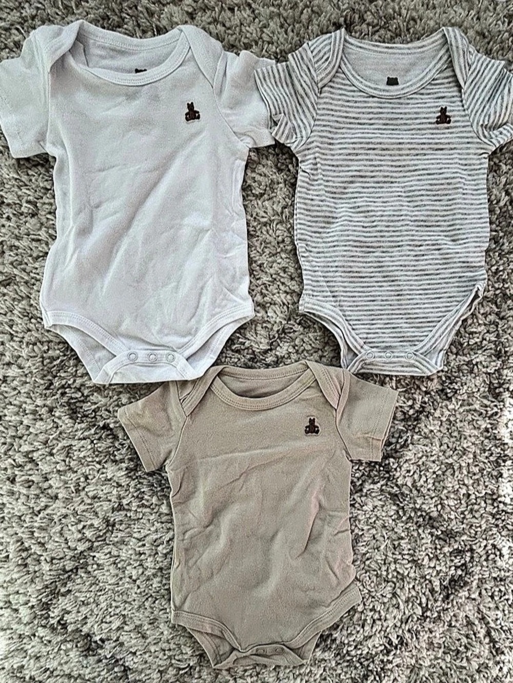 Baby Gap Baby Bear Bodysuits 3-Pack – 0–3M NWOT